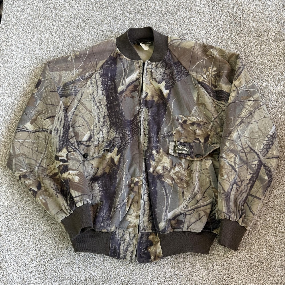 Vintage Spartan Outdoors Hunting Jacket Mens Large Brown Realtree Camo Insulated